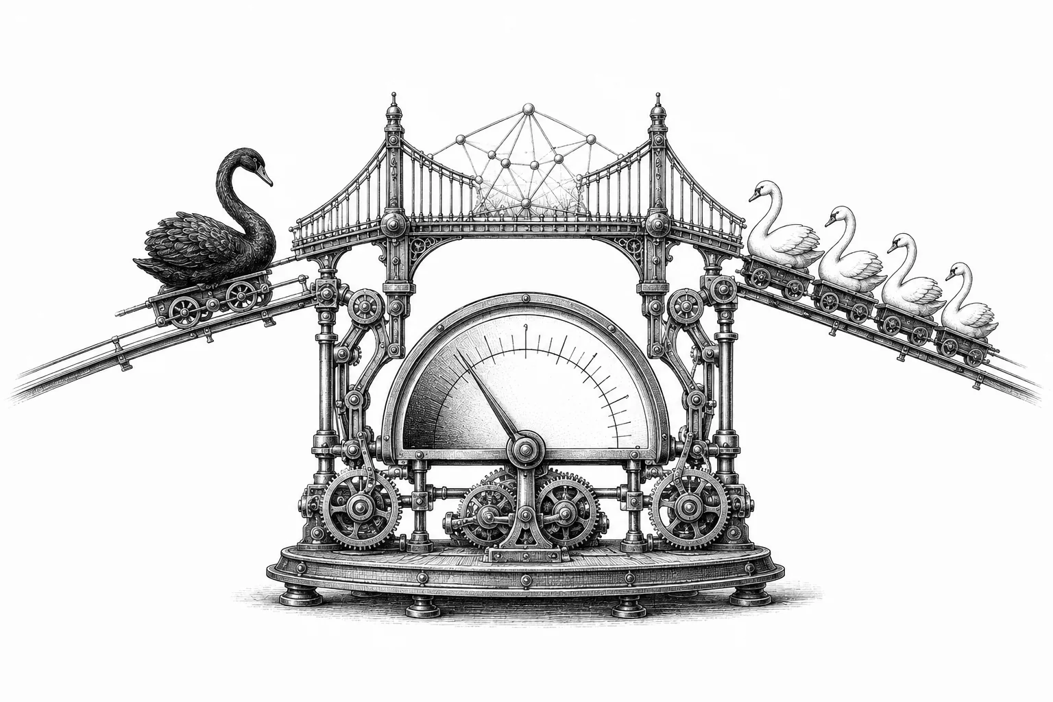 The swan-calibrated theory engine